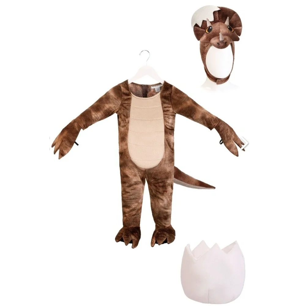 3 Month Hatching Triceratops Costume Dinosaur Egg Costume for Baby, Halloween